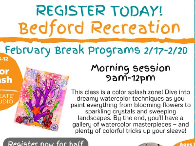 Bedford Rec: Color Splash Art Club (Grades K-2)